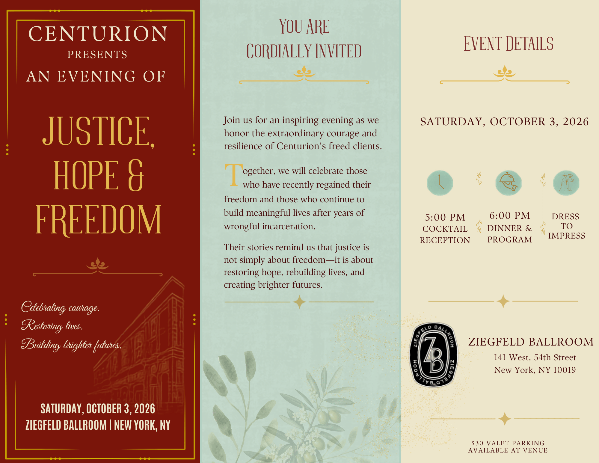 Front of the 2026 Gala invitation.